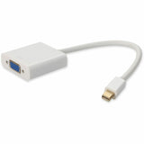 5PK Mini-DisplayPort 1.1 Male to VGA Female White Adapters Which Supports Intel Thunderbolt For Resolution Up to 1920x1200 (WUXGA)