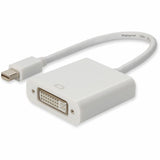 5PK Mini-DisplayPort 1.1 Male to DVI-I (29 pin) Female White Active Adapters For Resolution Up to 1920x1200 (WUXGA)