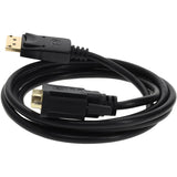 5PK 6ft DisplayPort 1.2 Male to DVI-D Dual Link (24+1 pin) Male Black Cables Which Requires DP++ For Resolution Up to 2560x1600 (WQXGA)