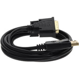 5PK 6ft DisplayPort 1.2 Male to DVI-D Dual Link (24+1 pin) Male Black Cables Which Requires DP++ For Resolution Up to 2560x1600 (WQXGA)