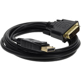 5PK 6ft DisplayPort 1.2 Male to DVI-D Dual Link (24+1 pin) Male Black Cables Which Requires DP++ For Resolution Up to 2560x1600 (WQXGA)