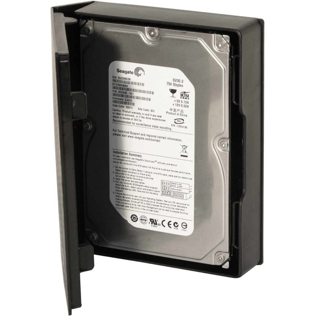 CRU 4 TB Hard Drive - SATA - Black