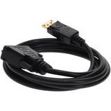 5PK 10ft DisplayPort 1.2 Male to DVI-D Dual Link (24+1 pin) Male Black Cables Which Requires DP++ For Resolution Up to 2560x1600 (WQXGA)