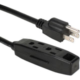 QVS 3-Outlet 3-Prong 25ft Power Extension Cord