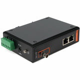 AddOn 2 10/100Base-TX(RJ-45) to 1 100Base-BXU(ST) SMF 1310nmTX/1550nmRX 20km Industrial Media Converter Switch