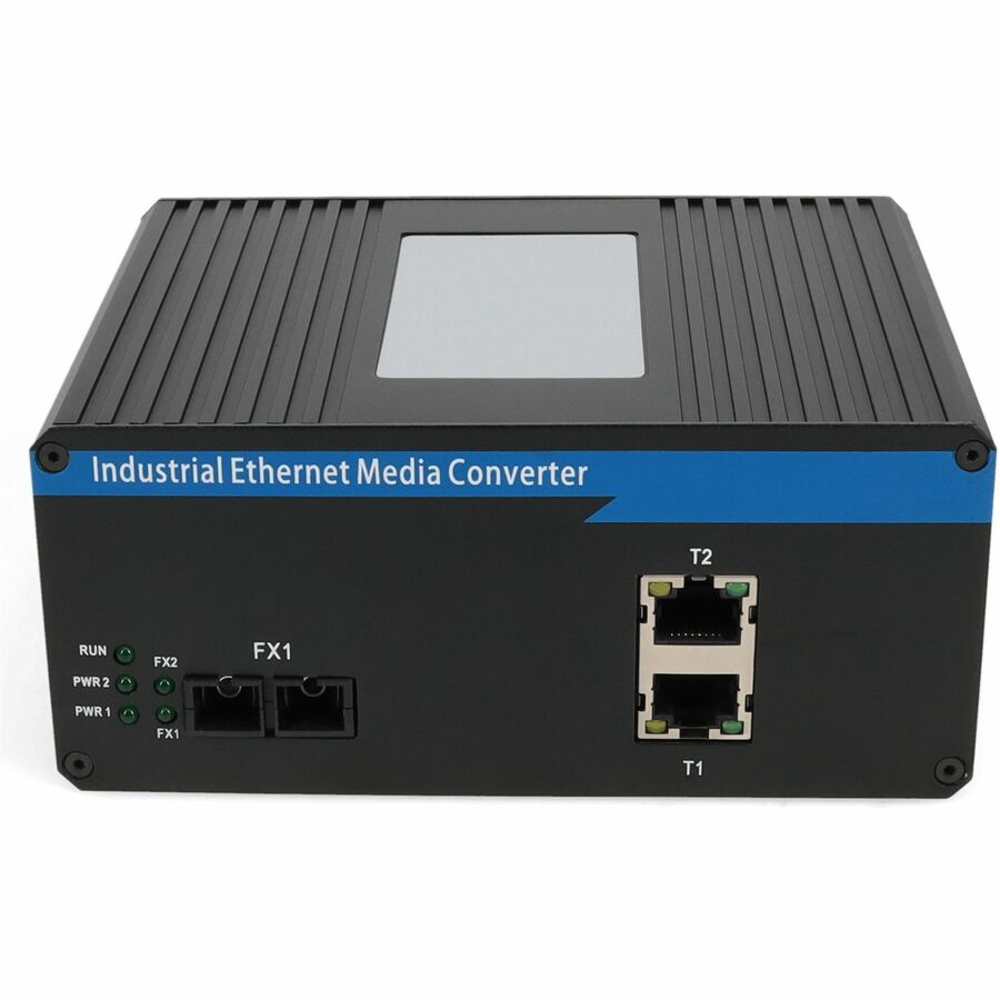 AddOn 2 10/100Base-TX(RJ-45) to 1 100Base-LX(SC) SMF 1310nm 20km Industrial Media Converter Switch