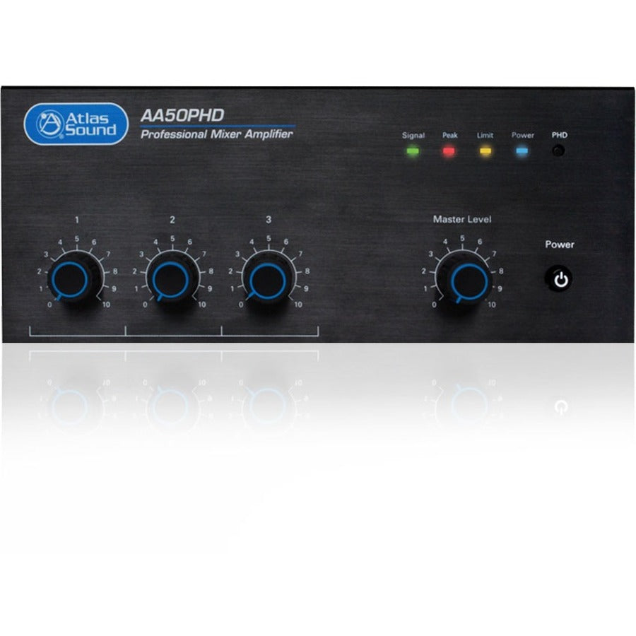 AtlasIED AA50PHD Amplifier - 50 W RMS - 3 Channel - Black