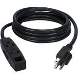 QVS 2-Pack 3-Outlet 3-Prong 6ft Power Extension Cord