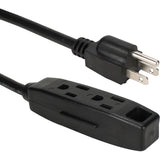 QVS 2-Pack 3-Outlet 3-Prong 6ft Power Extension Cord