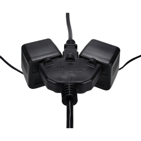 QVS 12 Inches 3-Outlet OutletSaver AC Power Splitter Adaptor