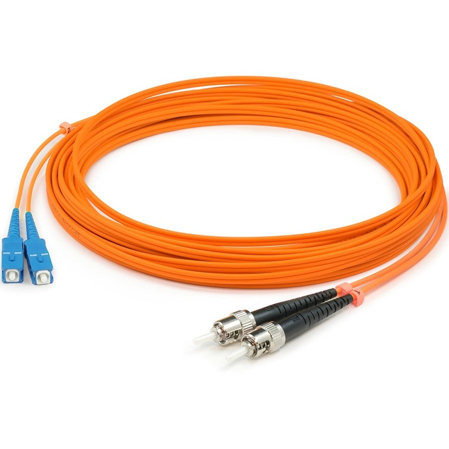 AddOn 1m SC (Male) to ST (Male) Orange OM2 Duplex Fiber OFNR (Riser-Rated) Patch Cable