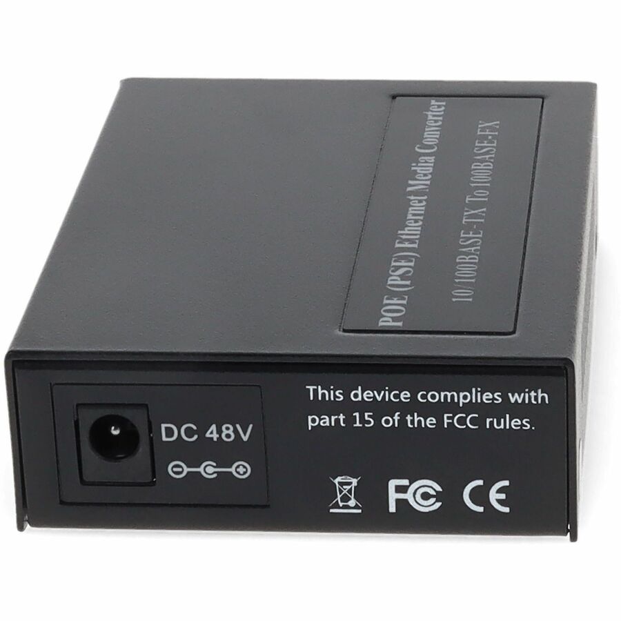 AddOn 10/100Base-TX(RJ-45) to Open SFP Port POE Media Converter