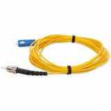 AddOn 1m ST (Male) to SC (Male) Yellow OS2 Simplex Fiber OFNR (Riser-Rated) Patch Cable