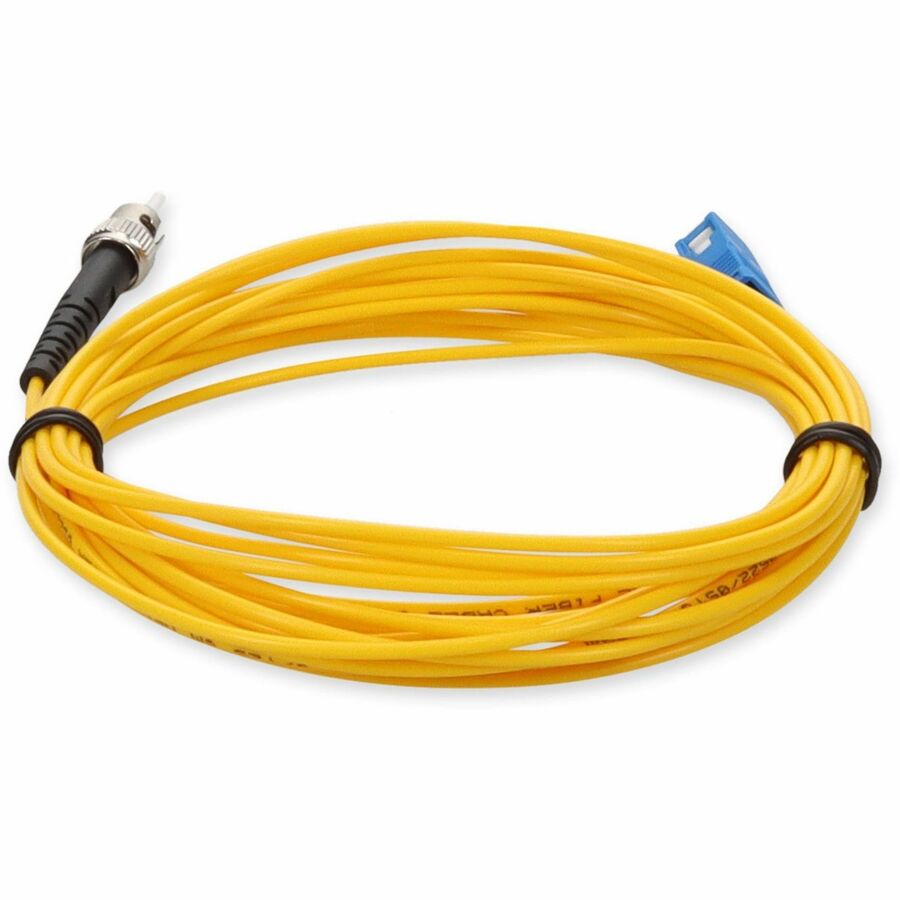 AddOn 1m ST (Male) to SC (Male) Yellow OS2 Simplex Fiber OFNR (Riser-Rated) Patch Cable