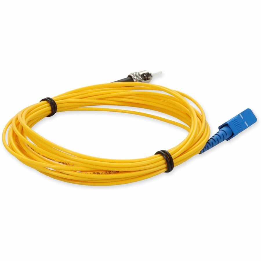 AddOn 1m ST (Male) to SC (Male) Yellow OS2 Simplex Fiber OFNR (Riser-Rated) Patch Cable