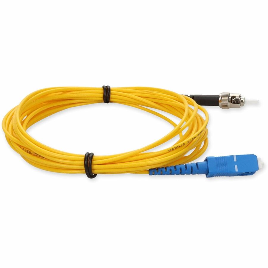 AddOn 1m ST (Male) to SC (Male) Yellow OS2 Simplex Fiber OFNR (Riser-Rated) Patch Cable