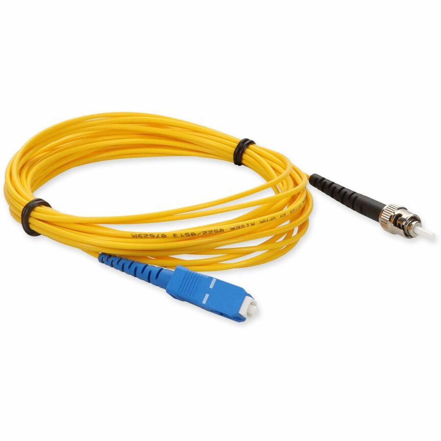 AddOn 1m ST (Male) to SC (Male) Yellow OS2 Simplex Fiber OFNR (Riser-Rated) Patch Cable