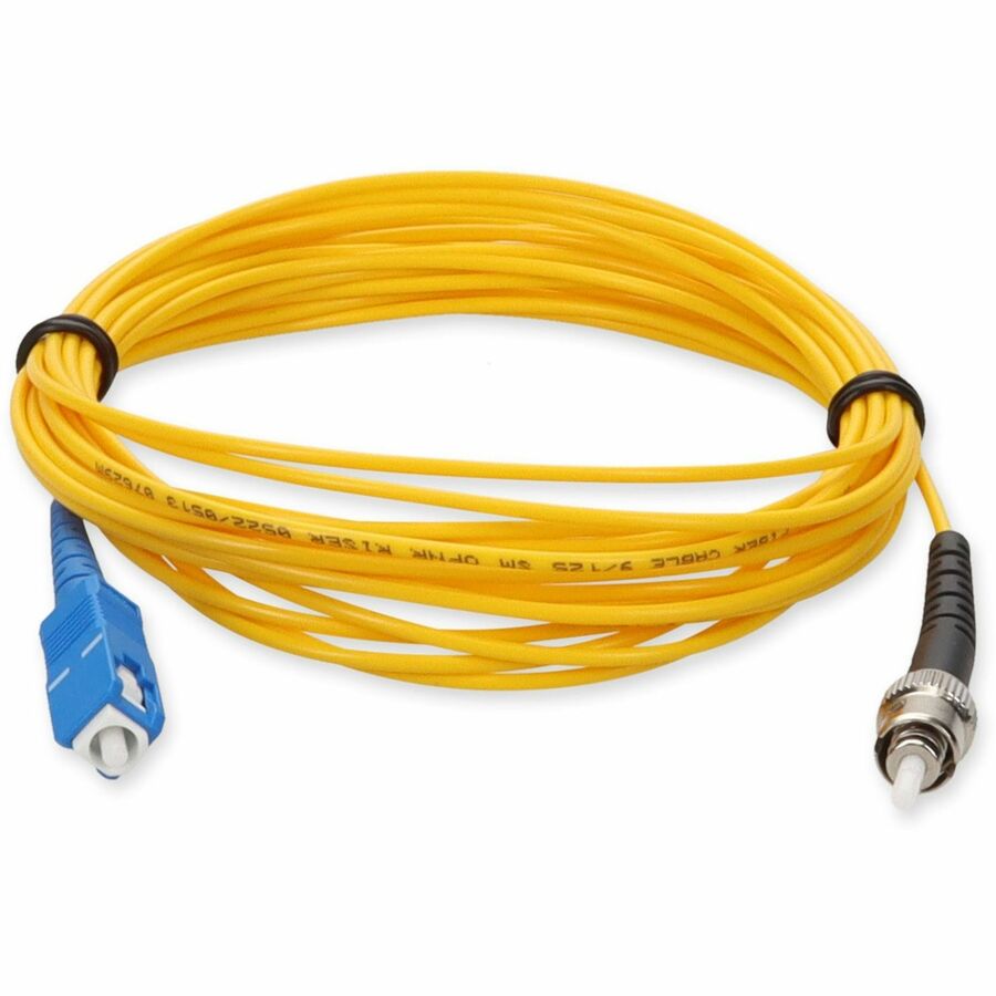 AddOn 1m ST (Male) to SC (Male) Yellow OS2 Simplex Fiber OFNR (Riser-Rated) Patch Cable