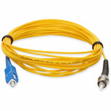 AddOn 1m ST (Male) to SC (Male) Yellow OS2 Simplex Fiber OFNR (Riser-Rated) Patch Cable