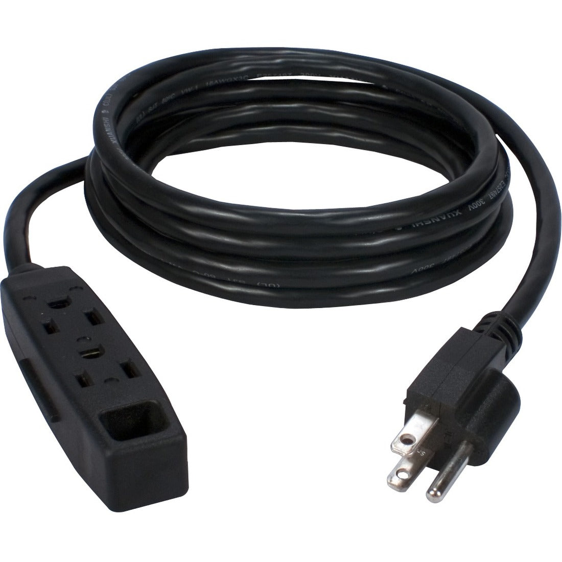 QVS 3-Outlet 3-Prong 6ft Power Extension Cord