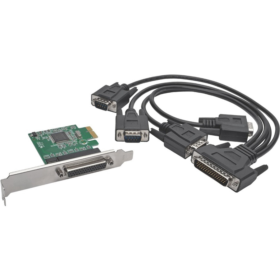 Tripp Lite by Eaton 4-Port DB9 (RS-232) Serial PCI Express (PCIe) Card with Breakout Cable Full Profile