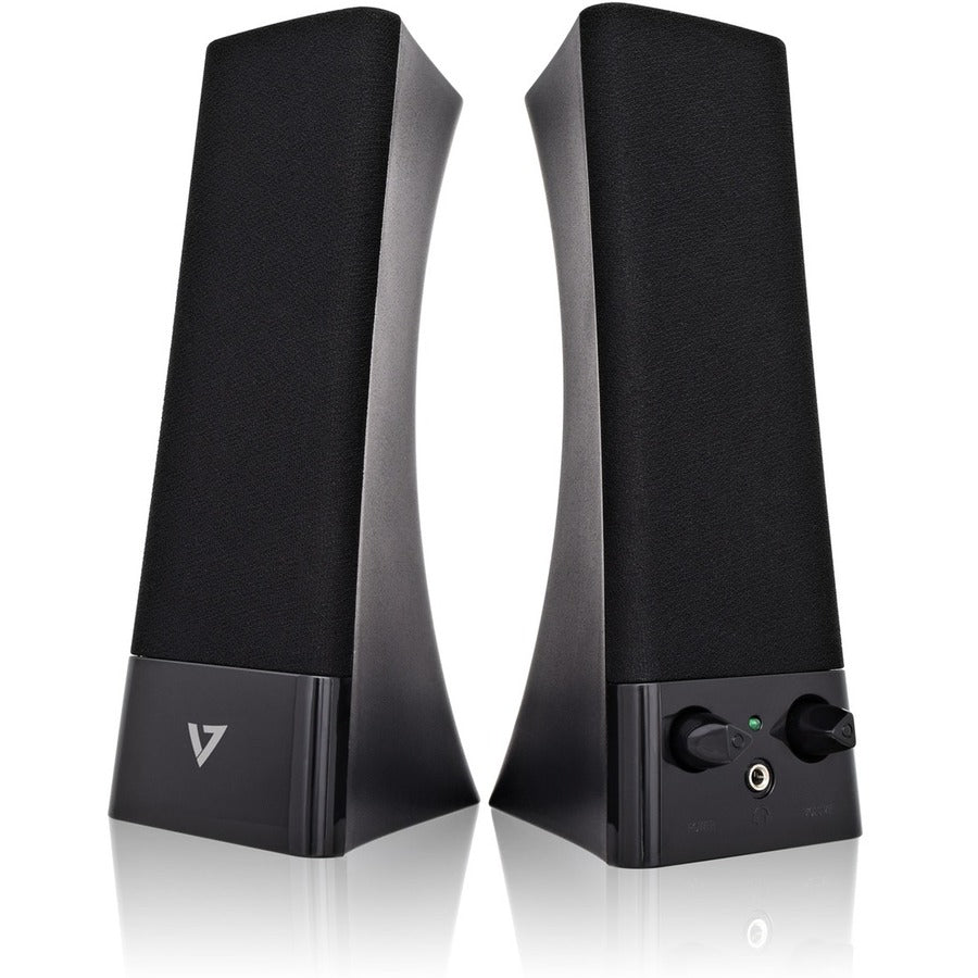 V7 SP2500-USB-6N Speaker System - 5 W RMS - Black