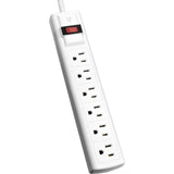 V7 6-Outlet Surge Protector, 8 ft cord, 900 Joules - White