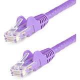 StarTech.com 1ft CAT6 Ethernet Cable - Purple Snagless Gigabit - 100W PoE UTP 650MHz Category 6 Patch Cord UL Certified Wiring/TIA