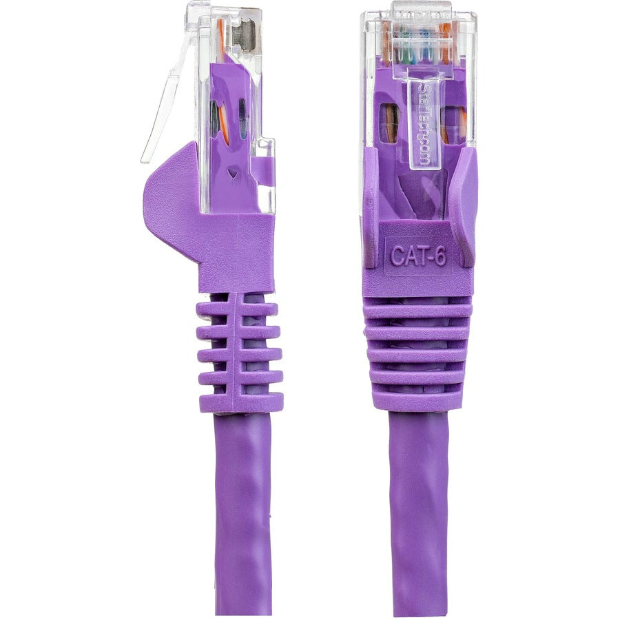 StarTech.com 1ft CAT6 Ethernet Cable - Purple Snagless Gigabit - 100W PoE UTP 650MHz Category 6 Patch Cord UL Certified Wiring/TIA