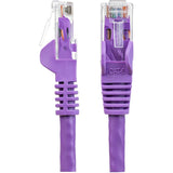 StarTech.com 1ft CAT6 Ethernet Cable - Purple Snagless Gigabit - 100W PoE UTP 650MHz Category 6 Patch Cord UL Certified Wiring/TIA