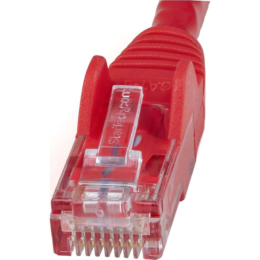 StarTech.com 1ft CAT6 Ethernet Cable - Red Snagless Gigabit - 100W PoE UTP 650MHz Category 6 Patch Cord UL Certified Wiring/TIA