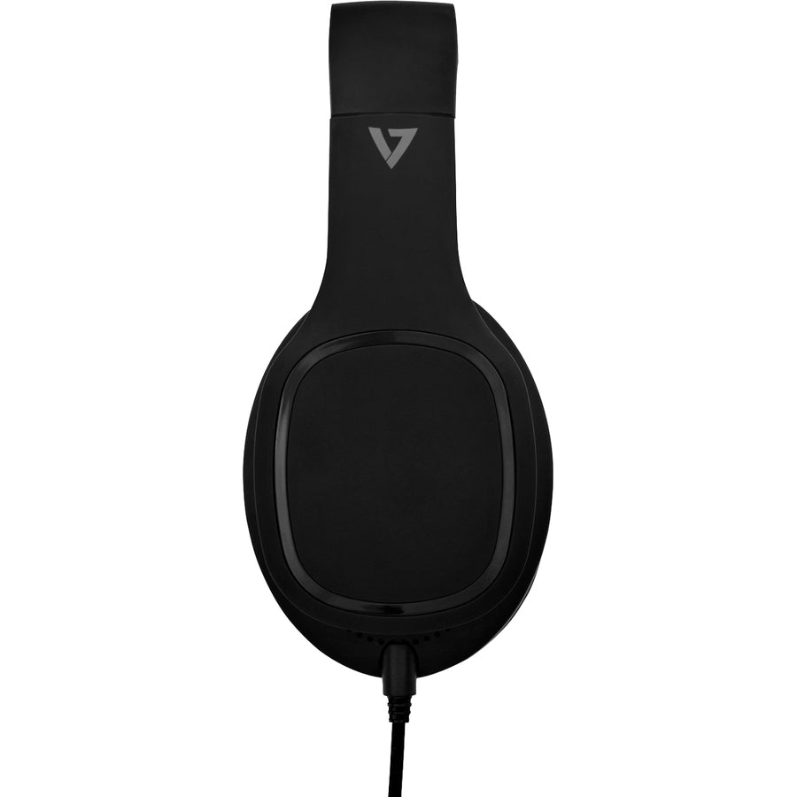 V7 Over-Ear Headphones with Microphone - Black