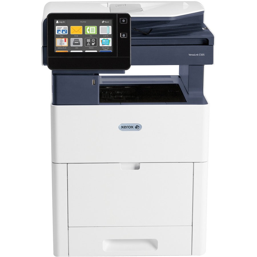 Xerox VersaLink C505 C505/S LED Multifunction Printer-Color-Copier/Scanner-45 ppm Mono/45 ppm Color Print-1200x2400 Print-Automatic Duplex Print-120000 Pages Monthly-700 sheets Input-Color Scanner-600 Optical Scan-Gigabit Ethernet