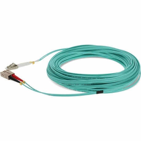 AddOn 11m LC (Male) to SC (Male) Straight Aqua OM4 Duplex OFNR (Riser-Rated) Fiber Patch Cable