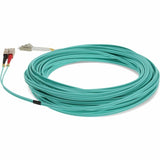 AddOn 11m LC (Male) to SC (Male) Straight Aqua OM4 Duplex OFNR (Riser-Rated) Fiber Patch Cable