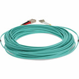 AddOn 11m LC (Male) to SC (Male) Straight Aqua OM4 Duplex OFNR (Riser-Rated) Fiber Patch Cable