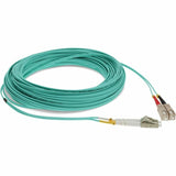 AddOn 11m LC (Male) to SC (Male) Straight Aqua OM4 Duplex OFNR (Riser-Rated) Fiber Patch Cable