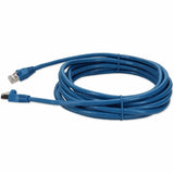 AddOn 20ft RJ-45 (Male) to RJ-45 (Male) Straight Microboot, Snagless Blue Cat6A STP Copper PVC Patch Cable