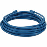 AddOn 20ft RJ-45 (Male) to RJ-45 (Male) Straight Microboot, Snagless Blue Cat6A STP Copper PVC Patch Cable