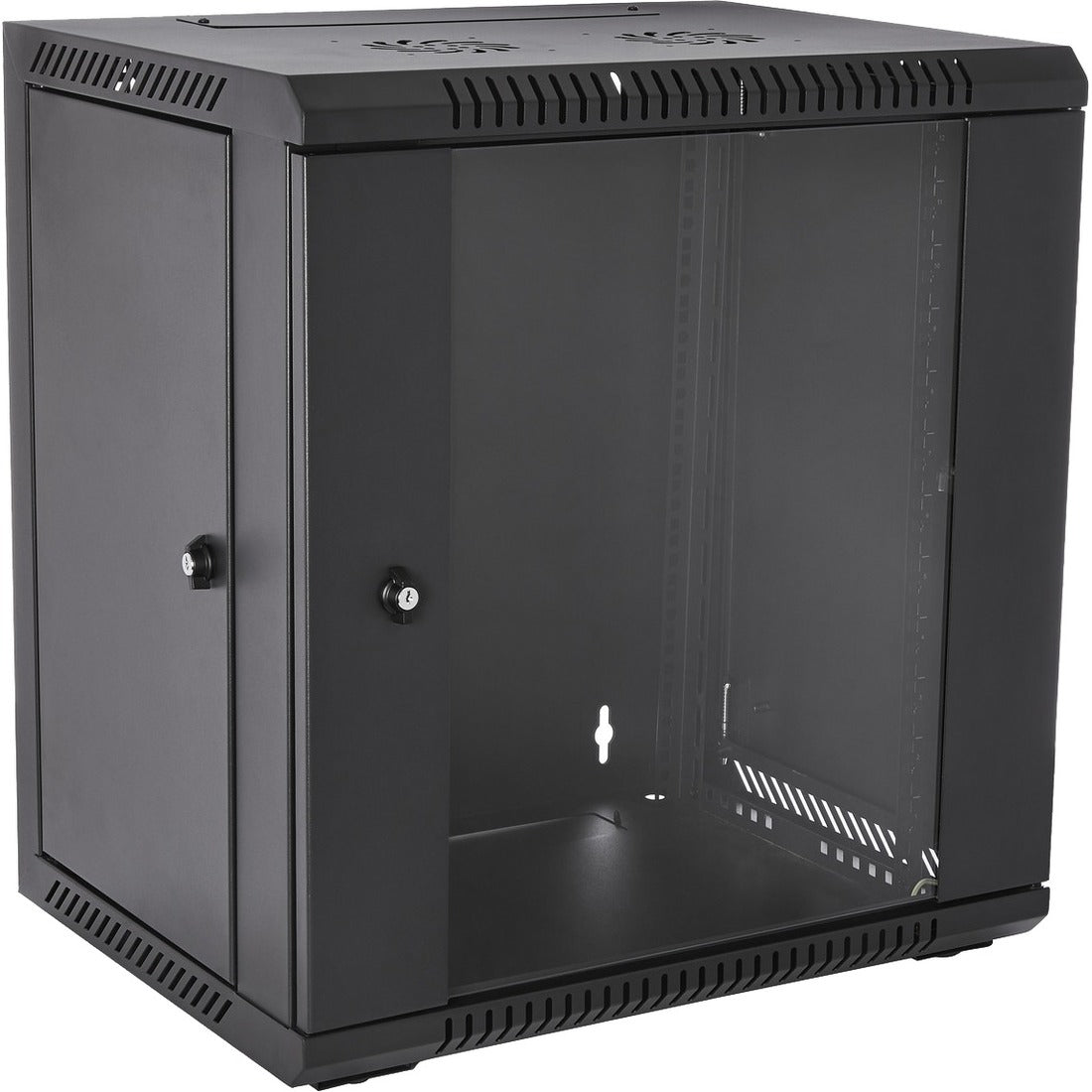 V7 12U Rack Wall Mount Glass Door Enclosure