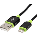 Rocstor Premium 4 ft./1.2 m. Black Lightning to USB Charge Sync Cable