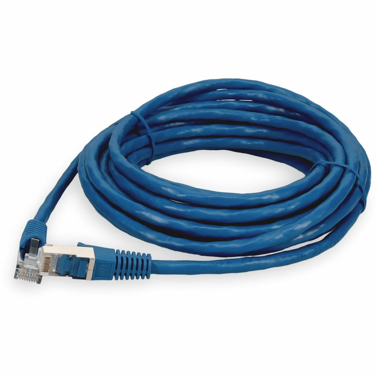 AddOn 15ft RJ-45 (Male) to RJ-45 (Male) Blue Microboot, Snagless Cat7 S/FTP PVC Copper Patch Cable