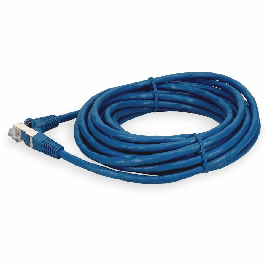 AddOn 15ft RJ-45 (Male) to RJ-45 (Male) Blue Microboot, Snagless Cat7 S/FTP PVC Copper Patch Cable