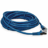 AddOn 15ft RJ-45 (Male) to RJ-45 (Male) Blue Microboot, Snagless Cat7 S/FTP PVC Copper Patch Cable