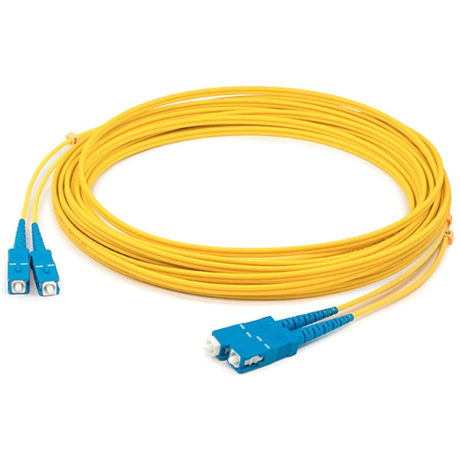 AddOn 12m SC (Male) to SC (Male) Straight Yellow OS2 Duplex LSZH Fiber Patch Cable