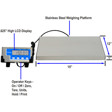 Brecknell LPS-150 Portable Shipping Scale; up to 150lb. Capacity, Perfect for Shipping, Warehouse applications Plus General Purpose Weighing