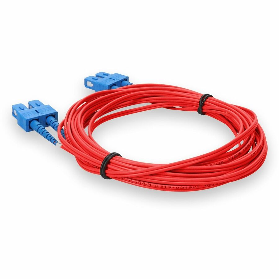 AddOn 2m SC (Male) to SC (Male) Red OS2 Duplex Fiber OFNP (Plenum-Rated) Patch Cable