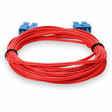 AddOn 2m SC (Male) to SC (Male) Red OS2 Duplex Fiber OFNP (Plenum-Rated) Patch Cable