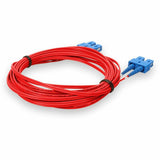 AddOn 2m SC (Male) to SC (Male) Red OS2 Duplex Fiber OFNP (Plenum-Rated) Patch Cable