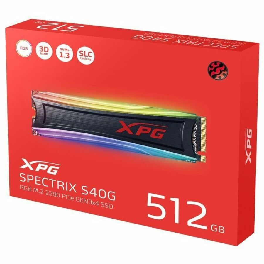 XPG SPECTRIX S40G AS40G-512GT-C 512 GB Solid State Drive - M.2 2280 Internal - PCI Express NVMe (PCI Express NVMe 3.0 x4)